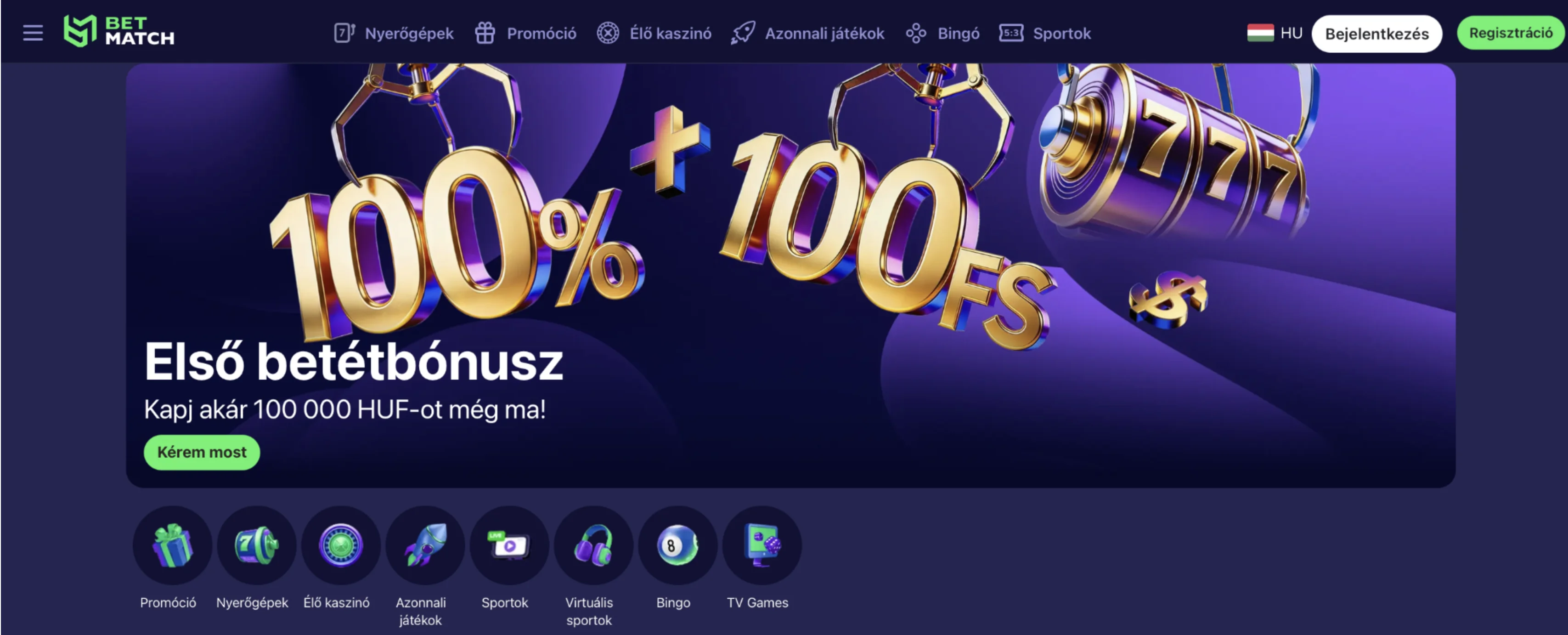 BetMatch online fogadás és piacok
