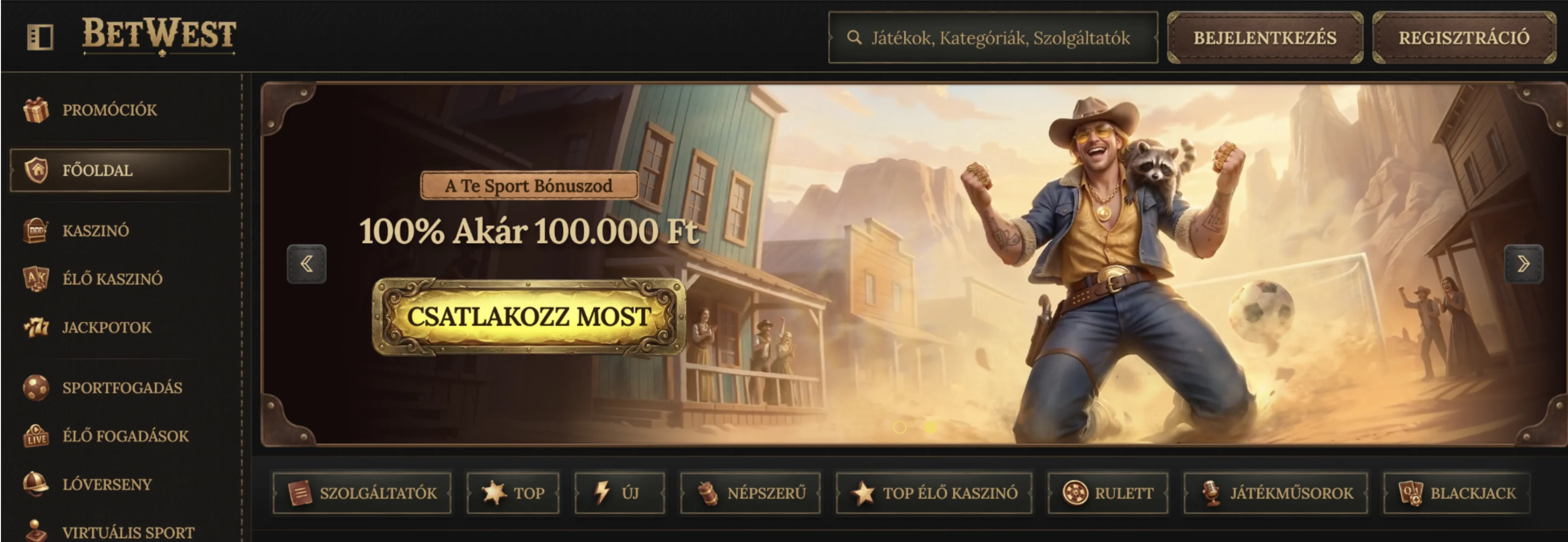 BetWest online fogadóiroda