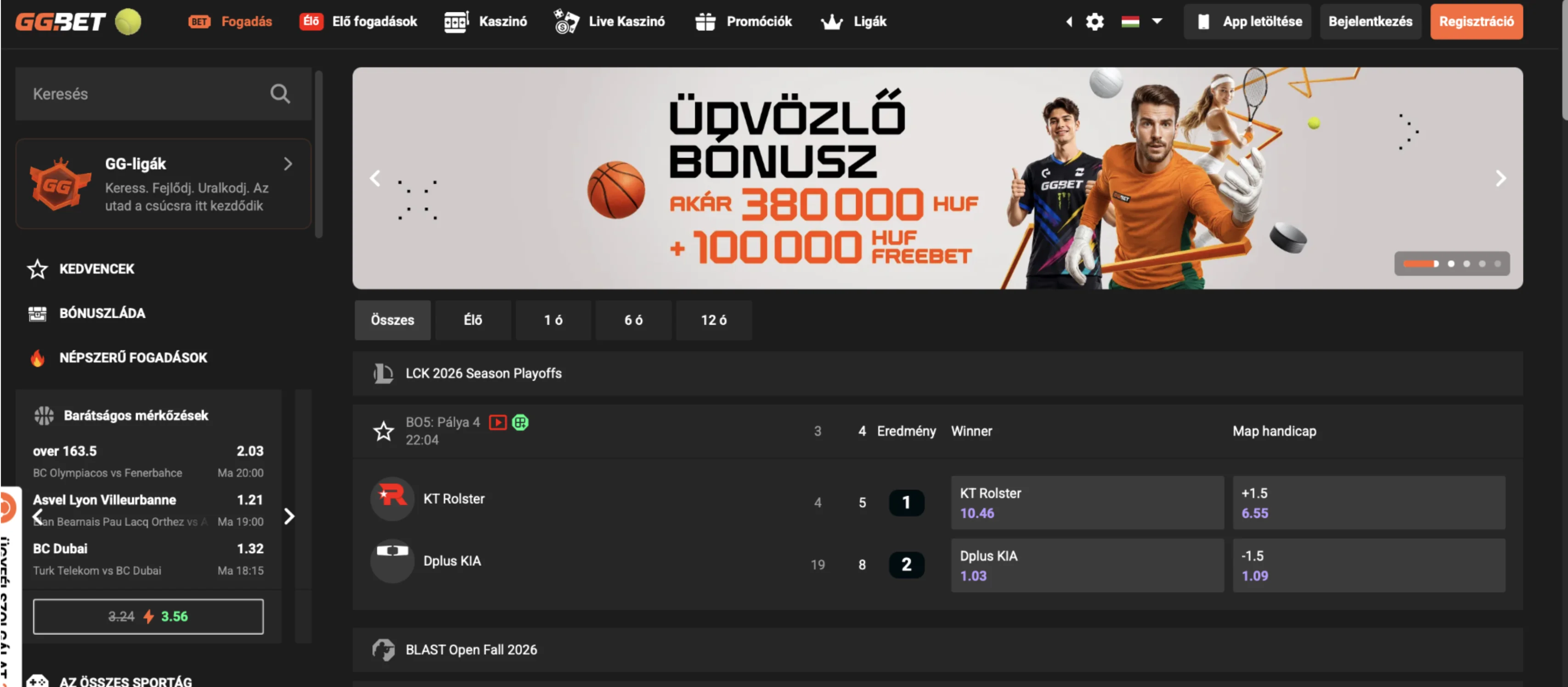 GGBet e-sport fogadások és promóciók